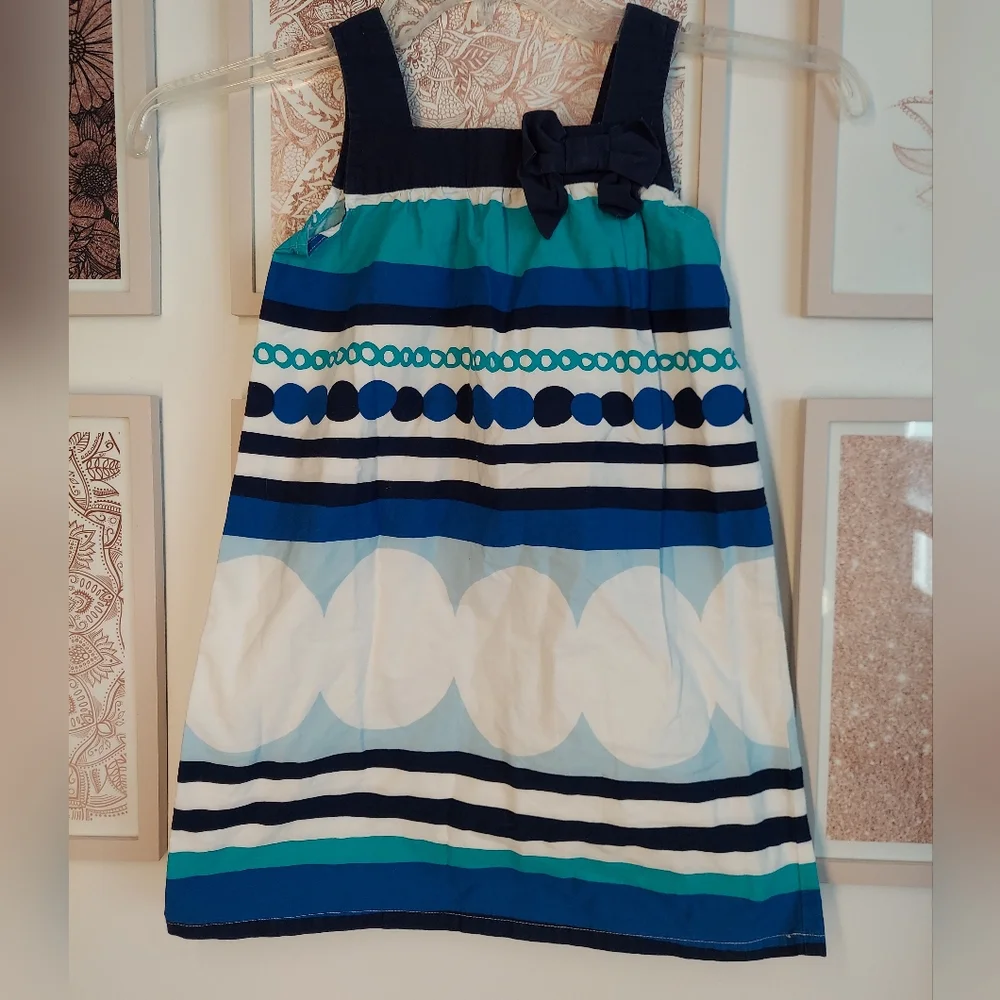 🎁 10/$25- Gymboree stripped blue and tall dress,  size 6